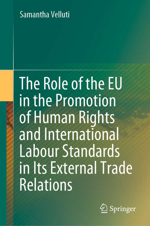 Book cover of The Role of the EU in the Promotion of Human Rights and International Labour Standards in Its External Trade Relations (1st ed. 2020)