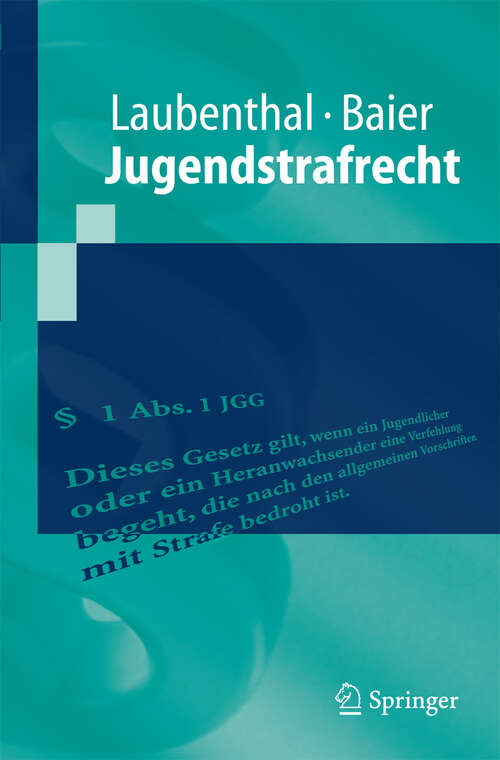 Book cover of Jugendstrafrecht (2006) (Springer-Lehrbuch)