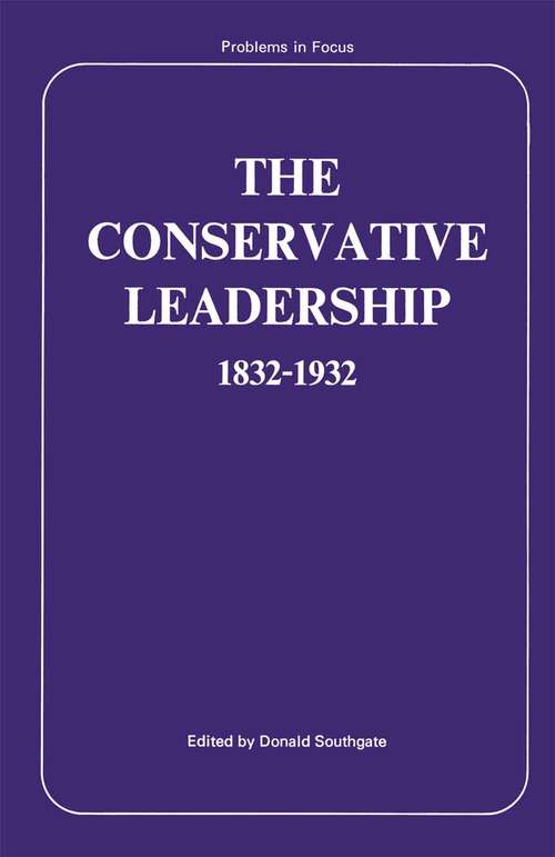 Book cover of Conservative Leadership: (pdf) (1st ed. 1974) (Problems in Focus)