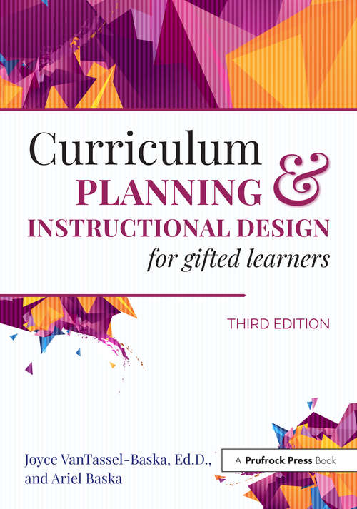 Book cover of Curriculum Planning and Instructional Design for Gifted Learners (3)