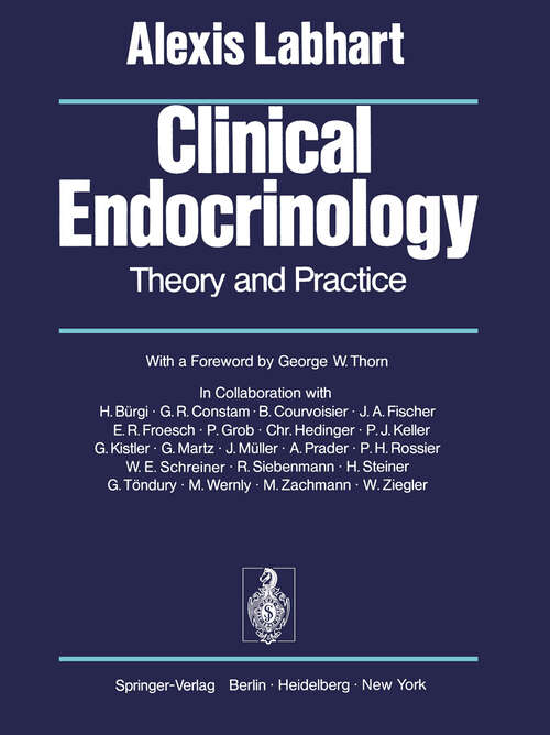 Book cover of Clinical Endocrinology: Theory and Practice (1974)