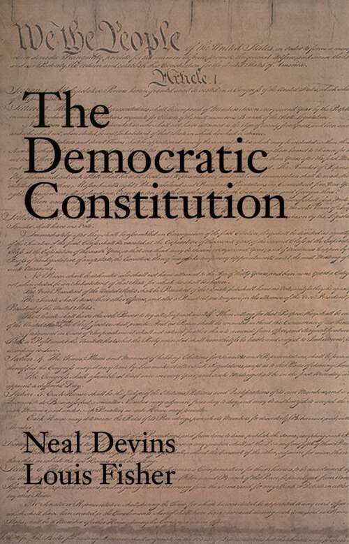 Book cover of The Democratic Constitution