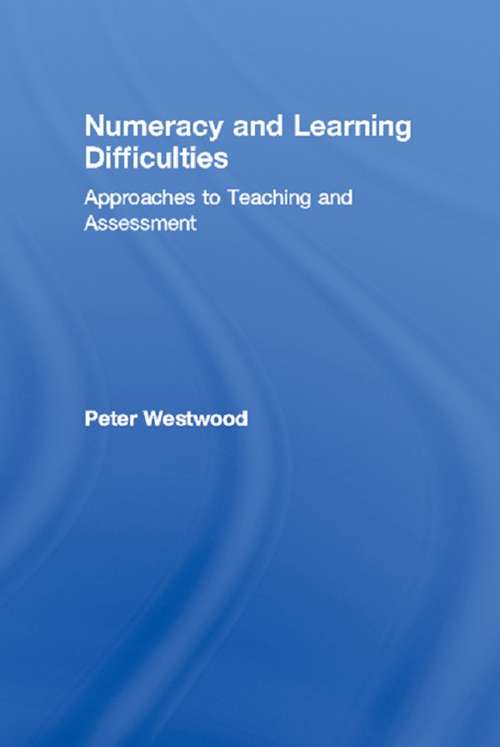 Book cover of Numeracy and Learning Difficulties: Approaches to Teaching and Assessment
