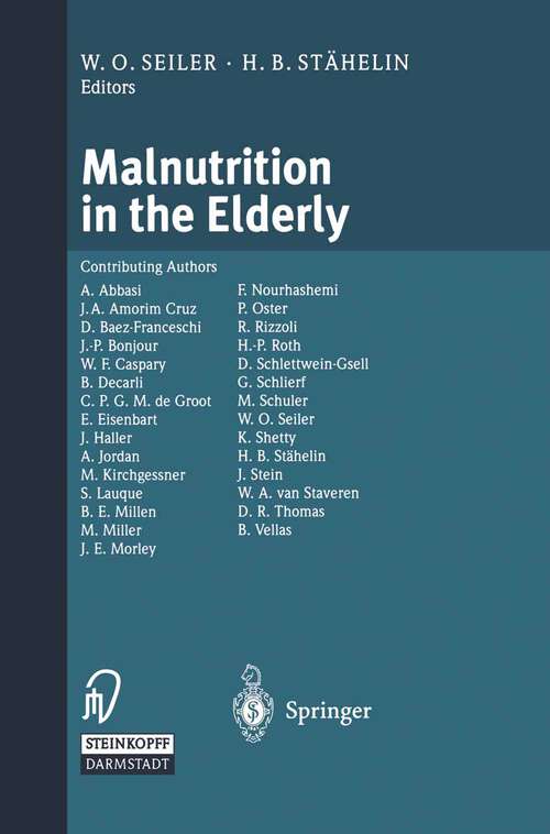 Book cover of Malnutrition in the Elderly (1999)