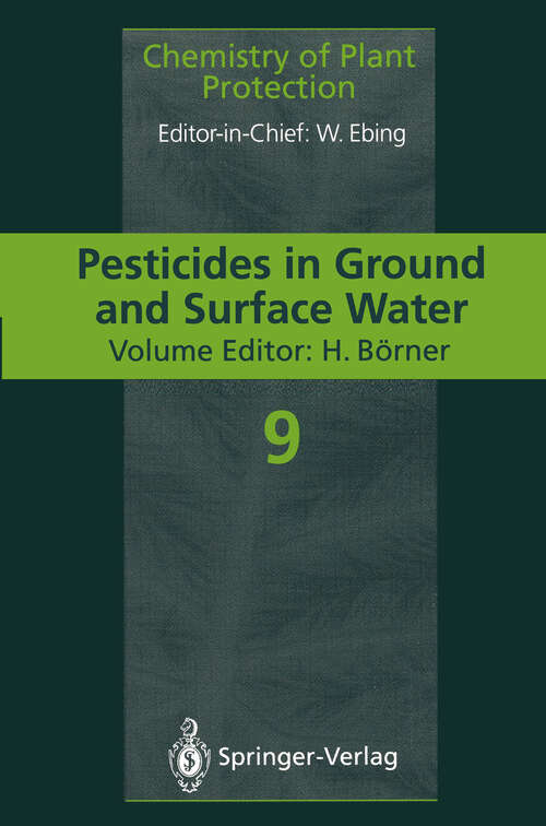 Book cover of Pesticides in Ground and Surface Water (1994) (Chemistry of Plant Protection #9)