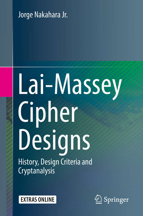 Book cover of Lai-Massey Cipher Designs