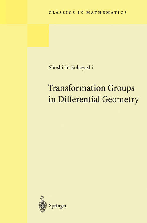 Book cover of Transformation Groups in Differential Geometry (1995) (Classics in Mathematics)