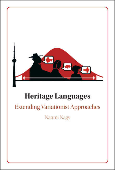 Book cover of Heritage Languages: Extending Variationist Approaches