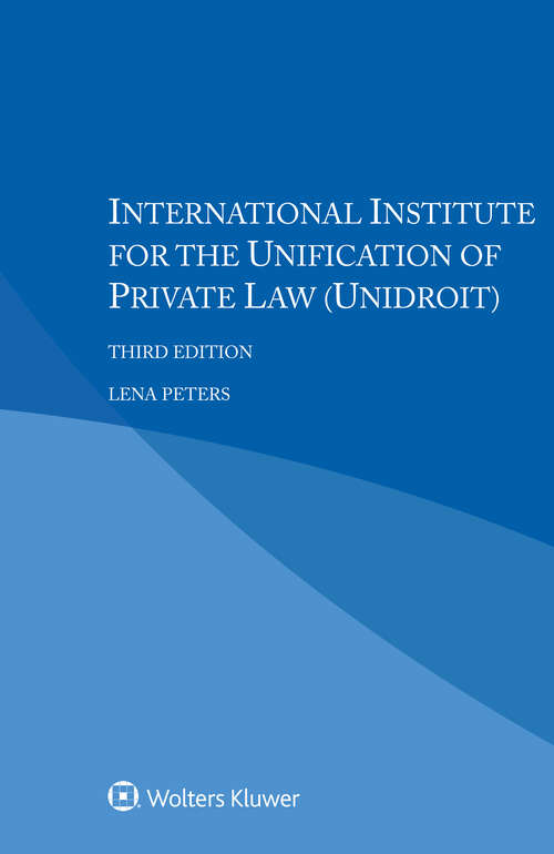 Book cover of International Institute for the Unification of Private Law (UNIDROIT)