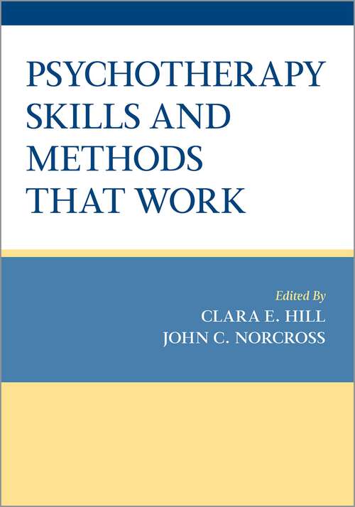 Book cover of Psychotherapy Skills and Methods That Work