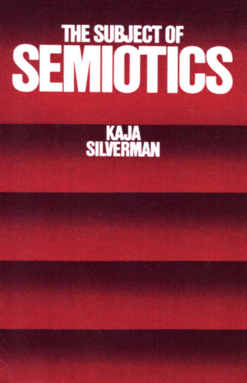 Book cover of The Subject of Semiotics