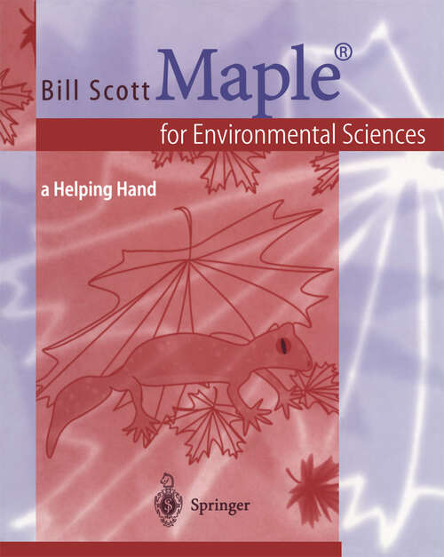 Book cover of Maple® for Environmental Sciences: a Helping Hand (2001)