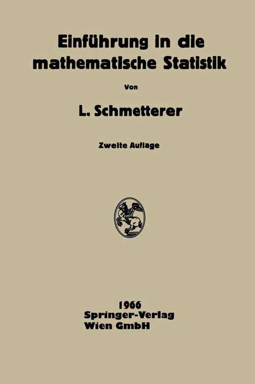 Book cover of Einführung in Die Mathematische Statistik (2. Aufl. 1966)