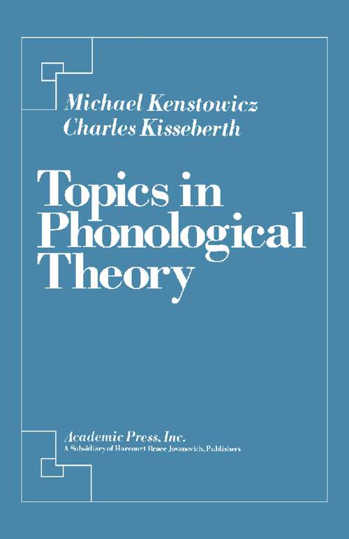 Book cover of Topics in Phonological Theory