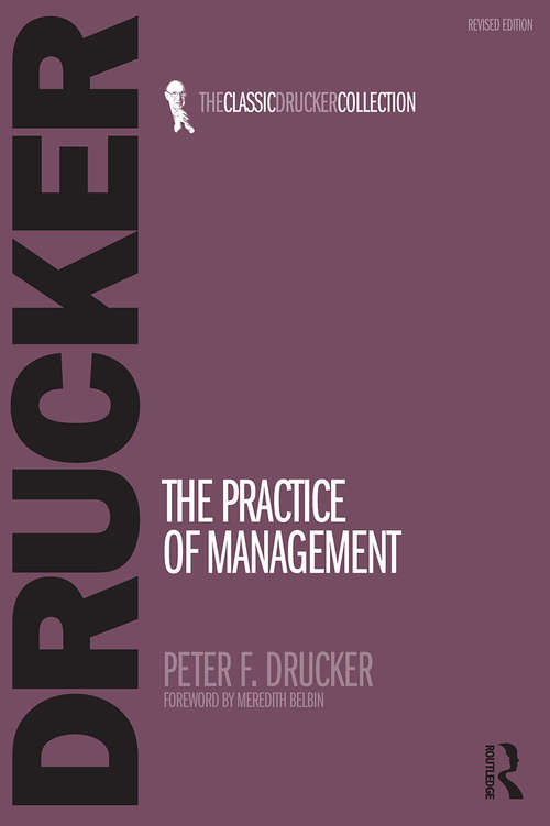 Book cover of The Practice of Management