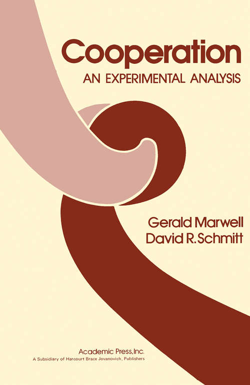 Book cover of Cooperation: An Experimental Analysis