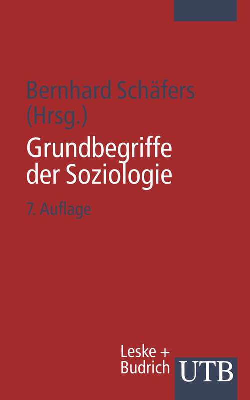 Book cover of Grundbegriffe der Soziologie (7. Aufl. 2001)