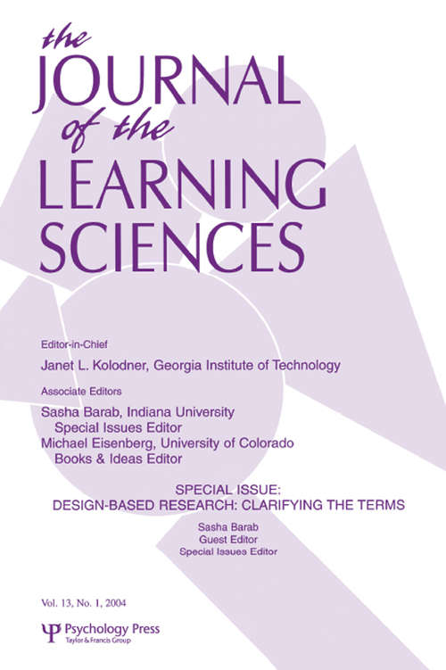 Book cover of Design-based Research: Clarifying the Terms. A Special Issue of the Journal of the Learning Sciences