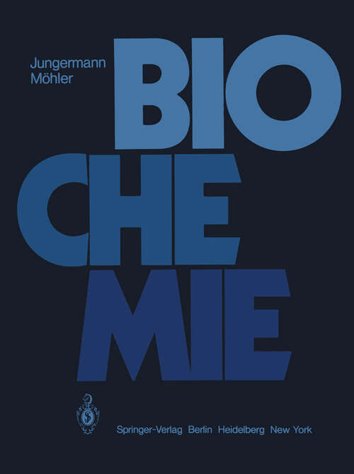 Book cover of Biochemie: Ein Lehrbuch für Studierende der Medizin, Biologie und Pharmazie (1980)