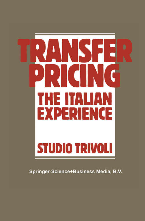 Book cover of Transfer Pricing: The Italian Experience (1980)