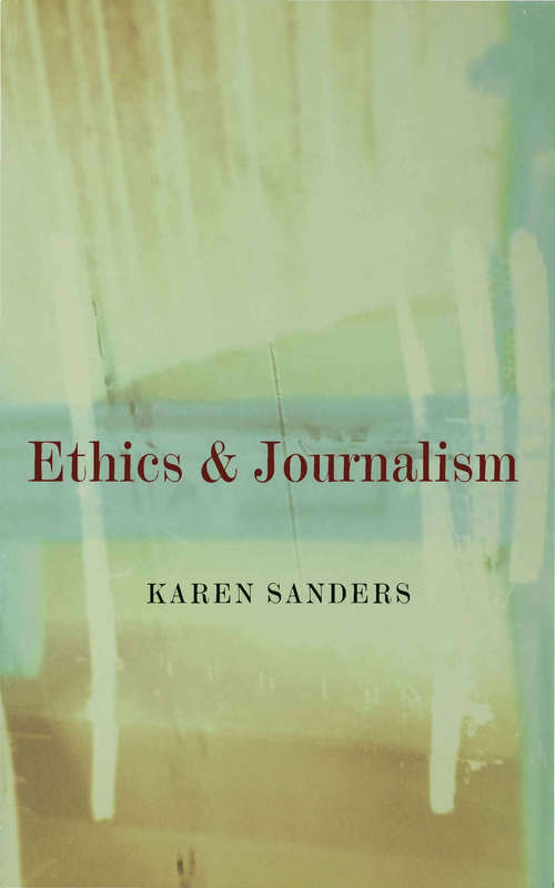 Book cover of Ethics and Journalism