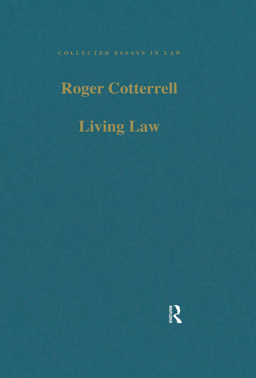 Book cover of Living Law: Studies in Legal and Social Theory