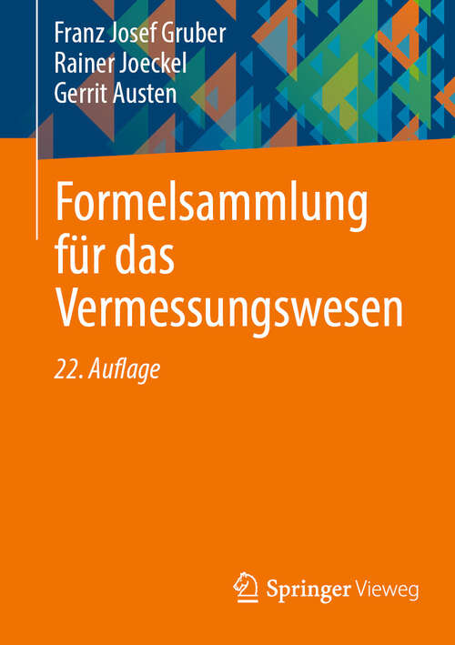 Book cover of Formelsammlung für das Vermessungswesen (22. Auflage 2024)