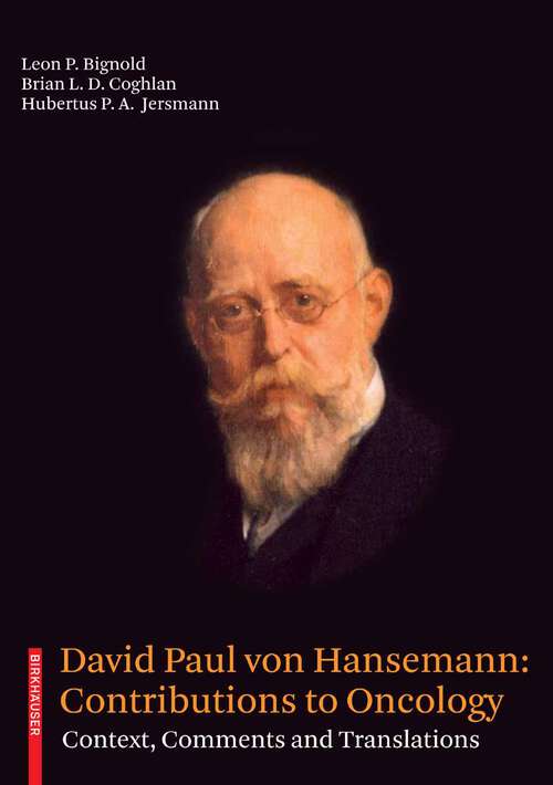 Book cover of David Paul von Hansemann: Context, Comments and Translations (2007)