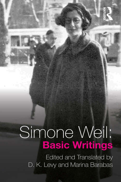 Book cover of Simone Weil: Basic Writings