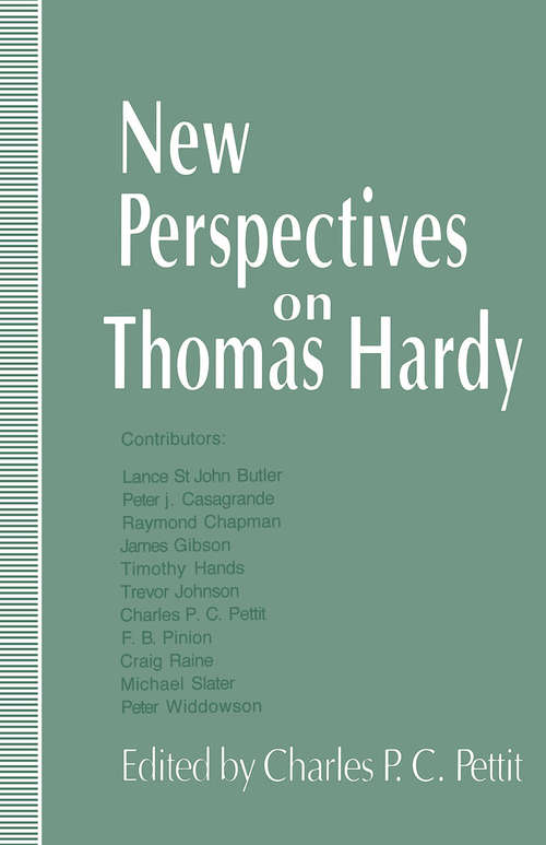 Book cover of New Perspectives on Thomas Hardy (1st ed. 1994)
