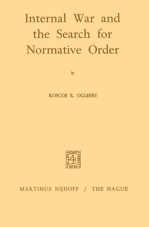 Book cover of Internal War and the Search for Normative Order (1971)