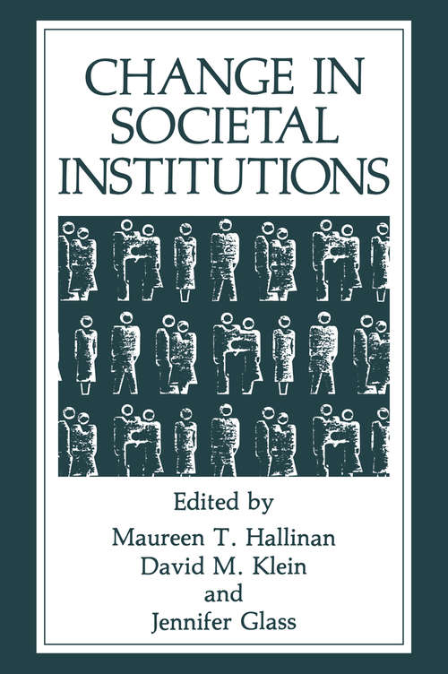 Book cover of Change in Societal Institutions (1990)