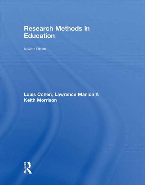 Book cover of Research Methods in Education