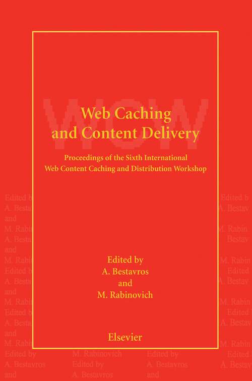 Book cover of Web Caching and Content Delivery