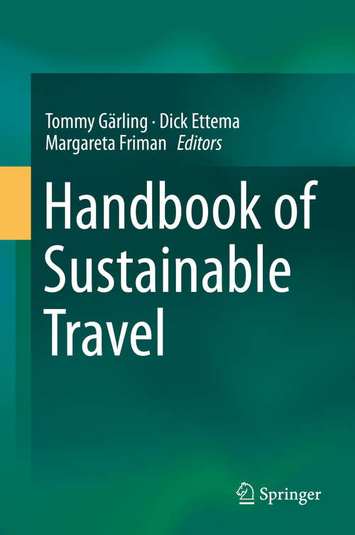 Book cover of Handbook of Sustainable Travel (2014)