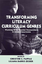 Book cover of Transforming Literacy Curriculum Genres: Working With Teacher Researchers in Urban Classrooms