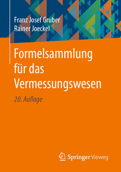 Book cover of Formelsammlung für das Vermessungswesen (20. Aufl. 2020)