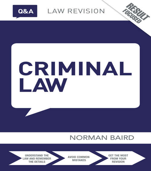 Book cover of Q&A Criminal Law: Q And A Criminal Law 2011-2012 (Questions and Answers)