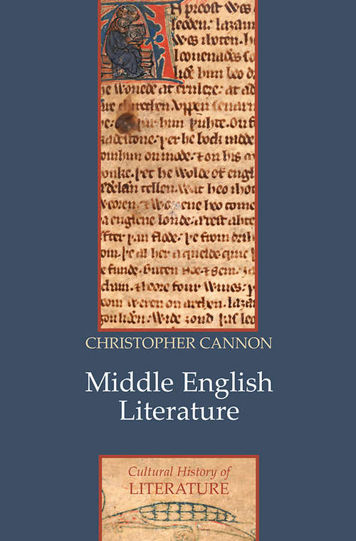 Book cover of Middle English Literature (Polity Cultural History of Literature Series)