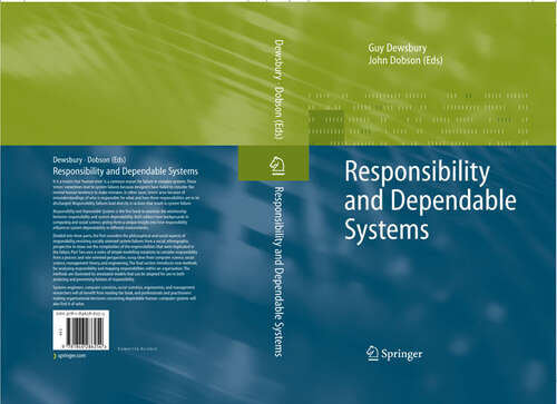 Book cover of Responsibility and Dependable Systems (2007)