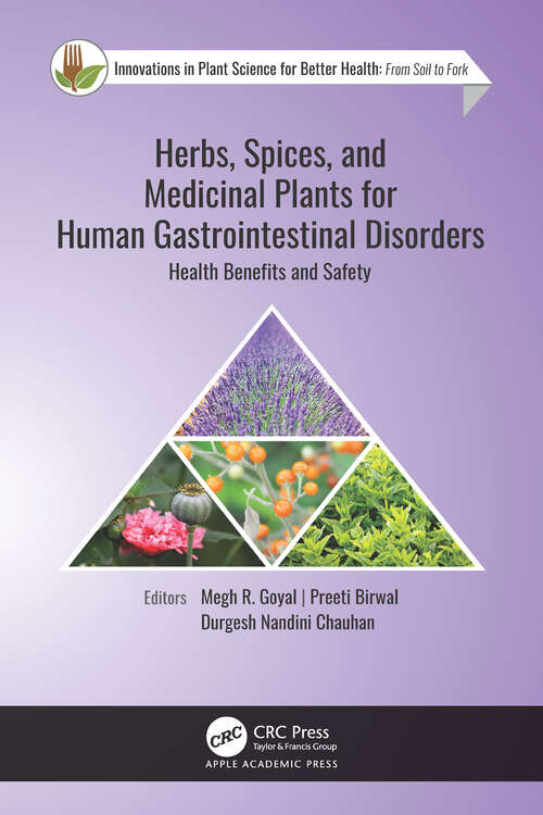 Book cover of Herbs, Spices, and Medicinal Plants for Human Gastrointestinal Disorders: Health Benefits and Safety (Innovations in Plant Science for Better Health)