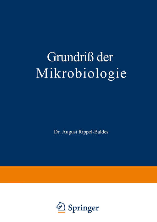 Book cover of Grundriß der Mikrobiologie (1947)