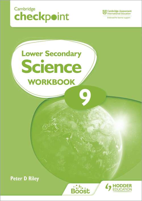 Book cover of Cambridge Checkpoint Lower Secondary Science Workbook 9: Second Edition