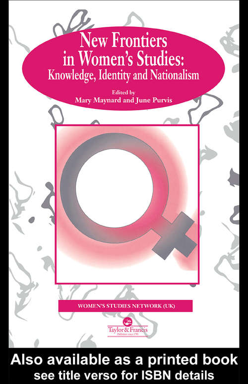 Book cover of New Frontiers In Women's Studies: Knowledge, Identity And Nationalism
