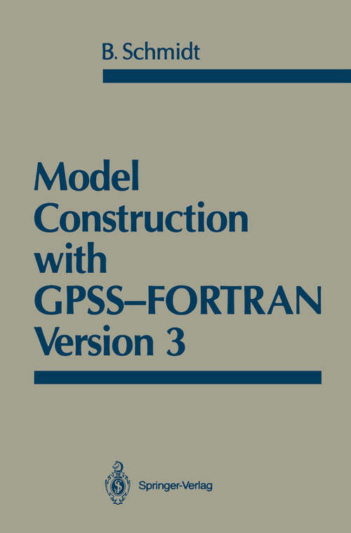 Book cover of Model Construction with GPSS-FORTRAN Version 3 (1987)