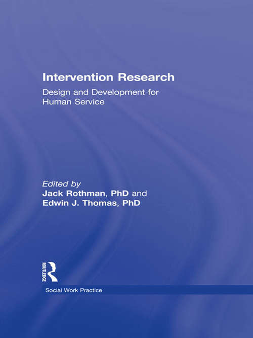 Book cover of Intervention Research: Design and Development for Human Service