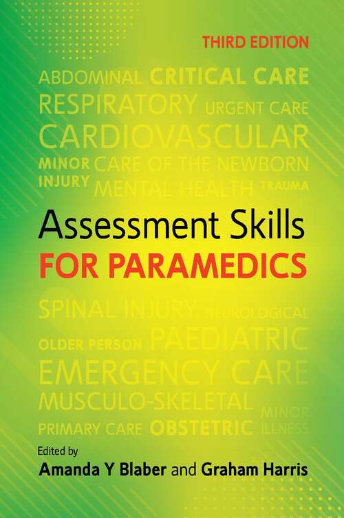 Book cover of Assessment Skills for Paramedics, 3e