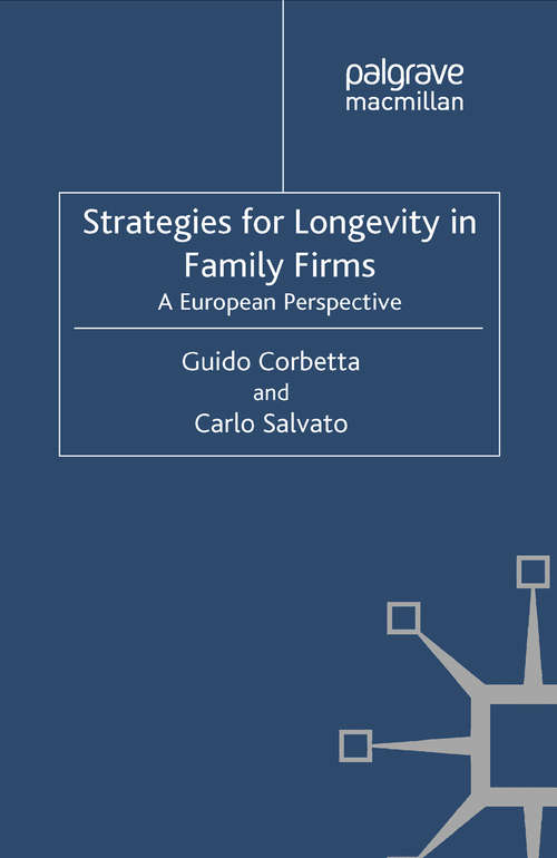 Book cover of Strategies for Longevity in Family Firms: A European Perspective (2012) (Bocconi on Management)