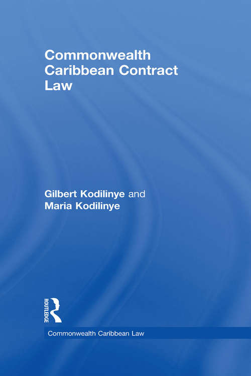 Book cover of Commonwealth Caribbean Contract Law