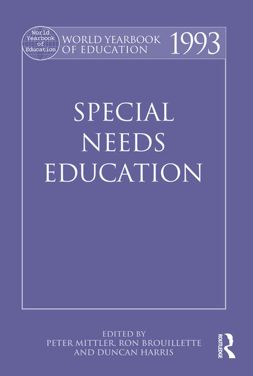 Book cover of World Yearbook of Education 1993: Special Needs Education (World Yearbook of Education)